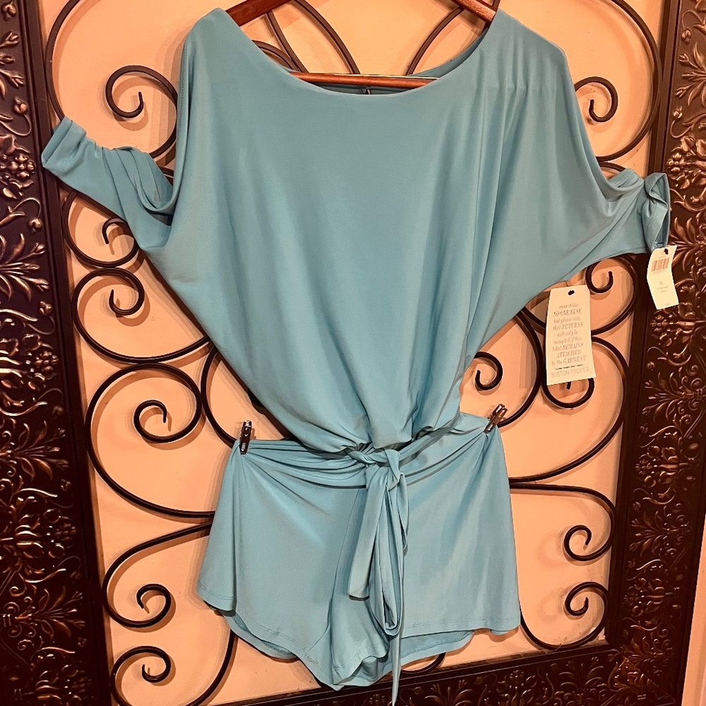 Boston Proper Blue Turquoise Shirt Romoer. NWT! Ladies size medium.